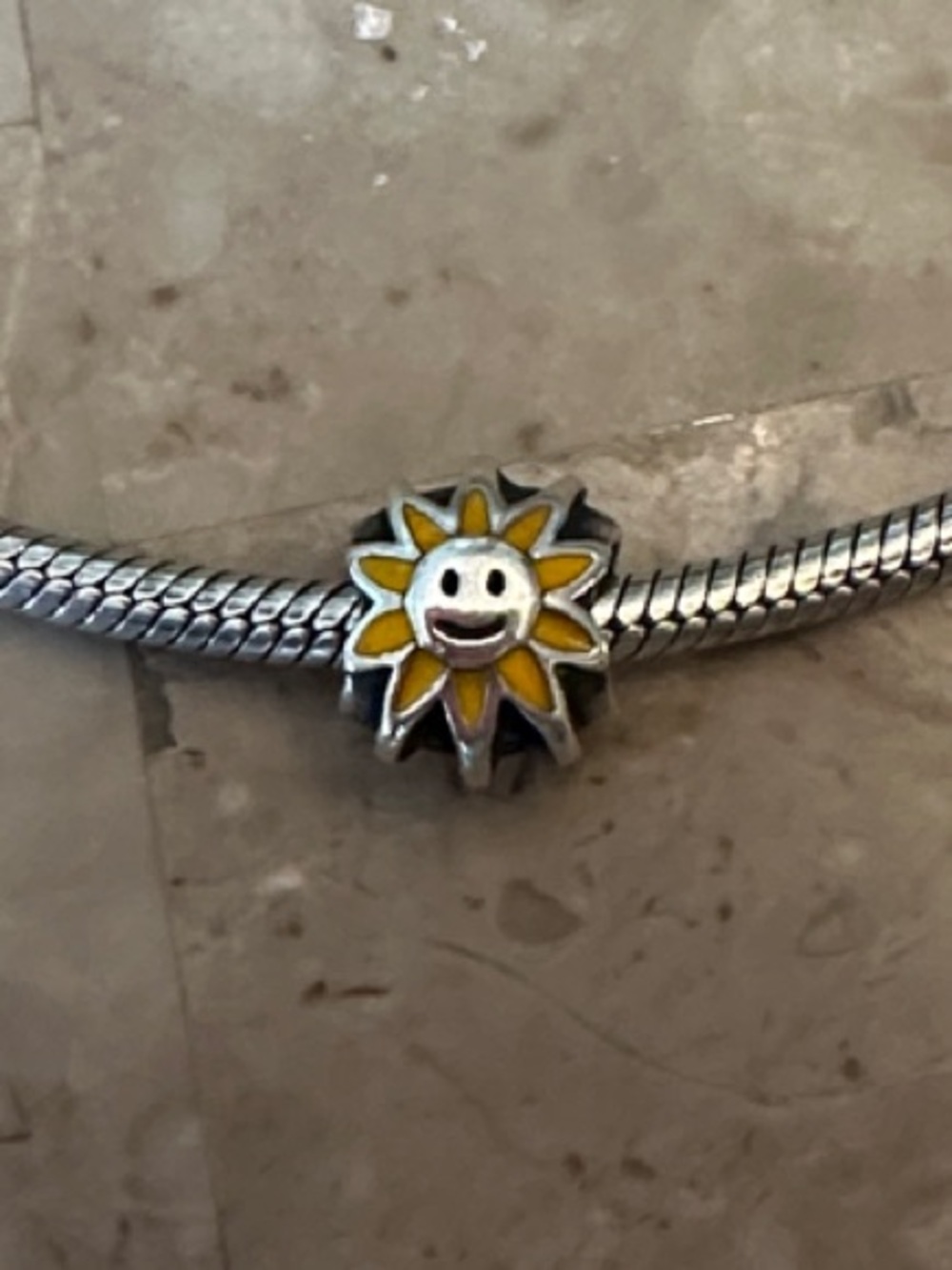 Pandora Smiling Sunshine Yellow Enamel Charm (Model #790532EN20)